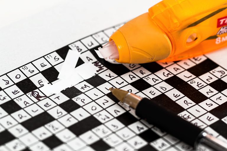 Crosswords US Crosswords pen and liquid correction laying on ground - Top Games to Exercise Your Brain